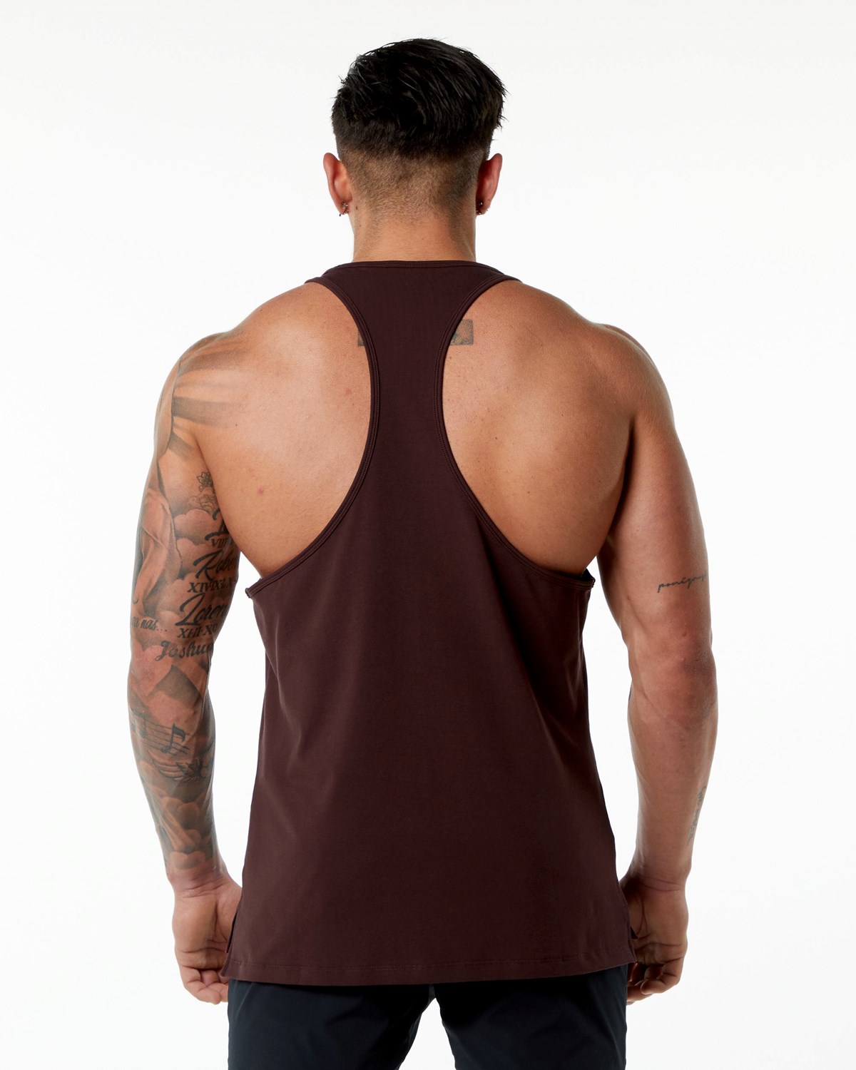 Alphalete Stepped Hem Stringer Vínové | 53874JOEK