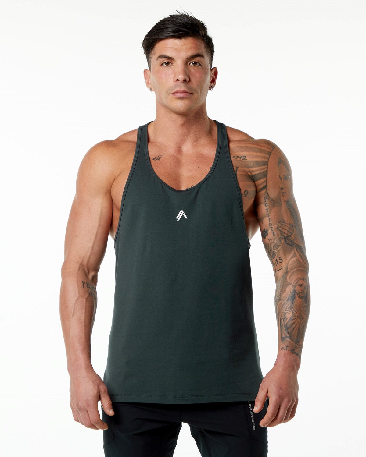 Alphalete Stepped Hem Stringer Zelene | 52367HCQZ