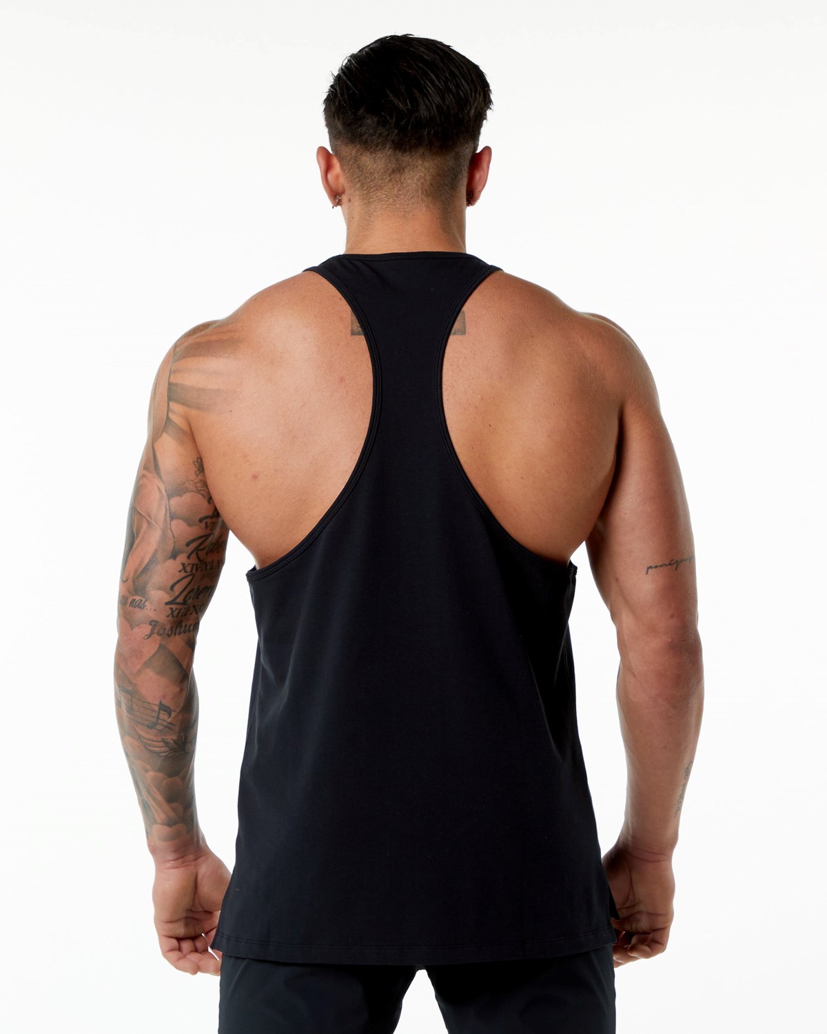 Alphalete Stepped Hem Stringer Černé | 52684PESK