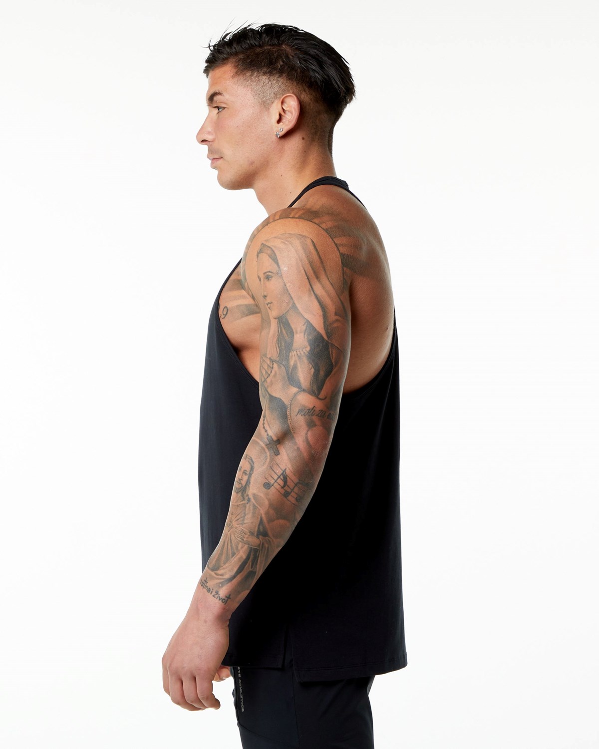 Alphalete Stepped Hem Stringer Černé | 52684PESK