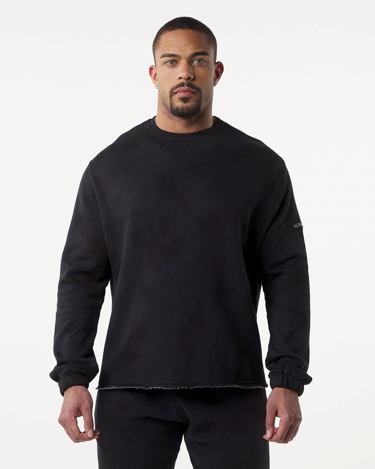 Alphalete Washed Fleece Svetrové Blackbird | 70192SAEV