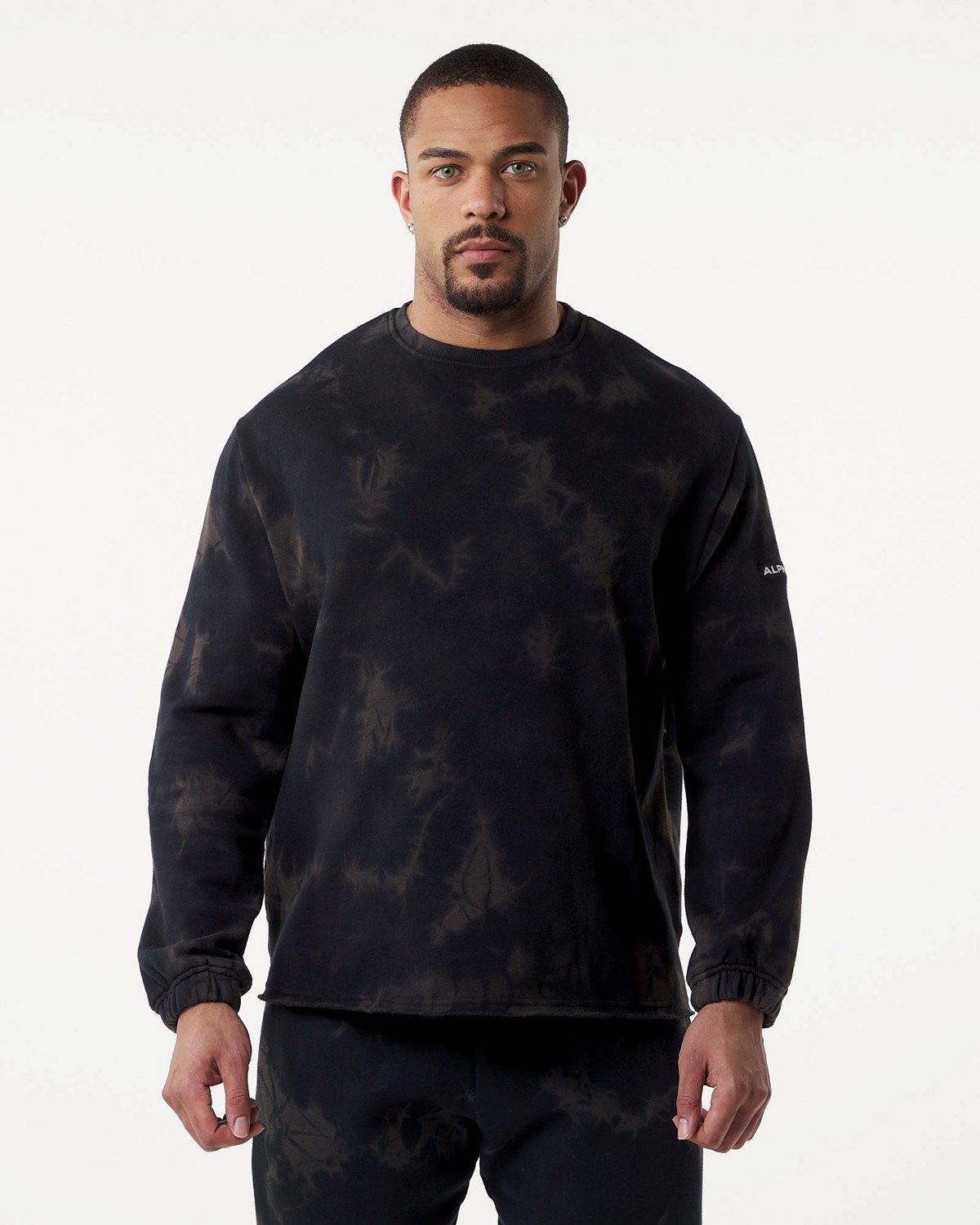 Alphalete Washed Fleece Svetrové Černé | 60175ILTU