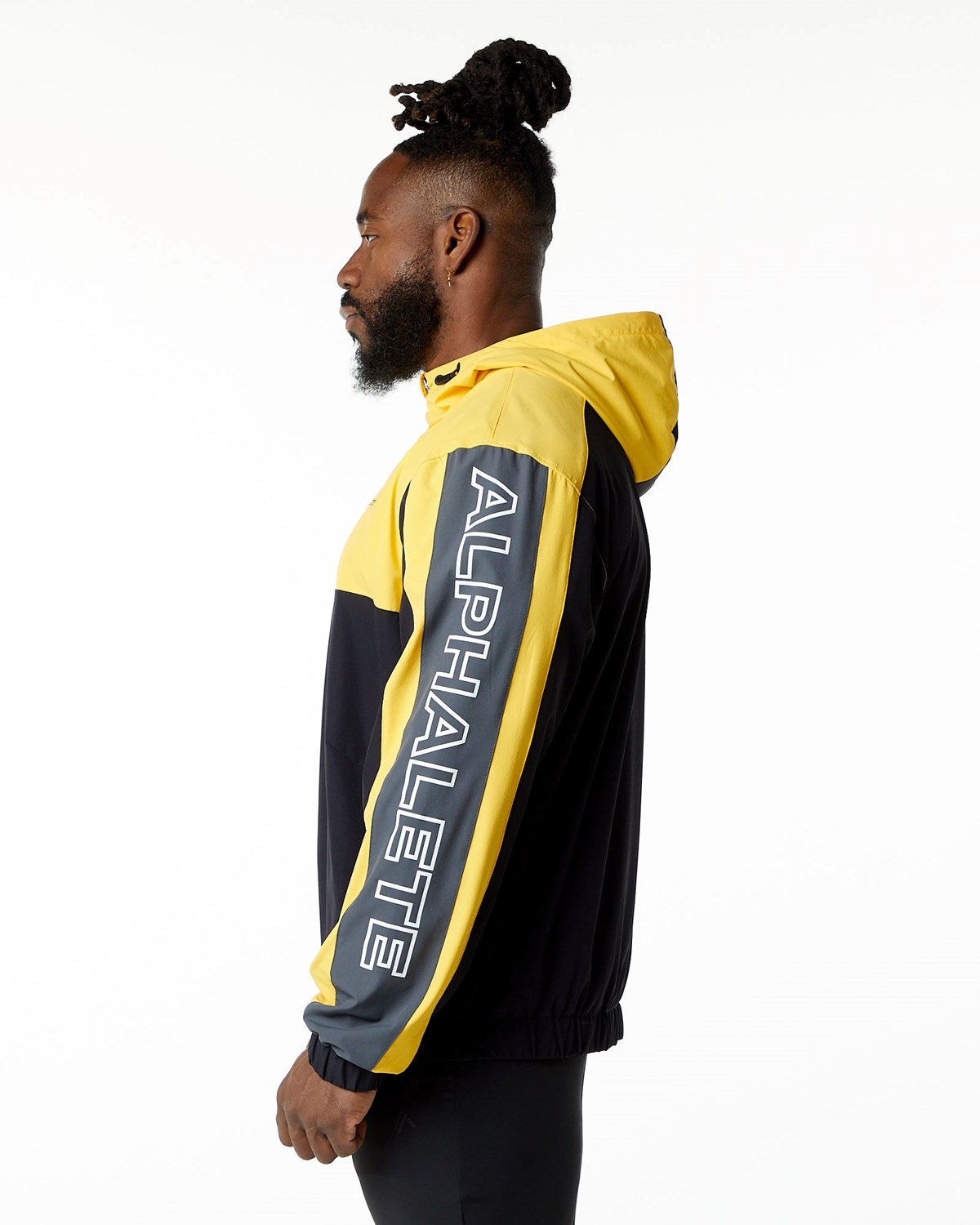 Alphalete Woven Performance Jacket Bumblebee | 67502GOQL