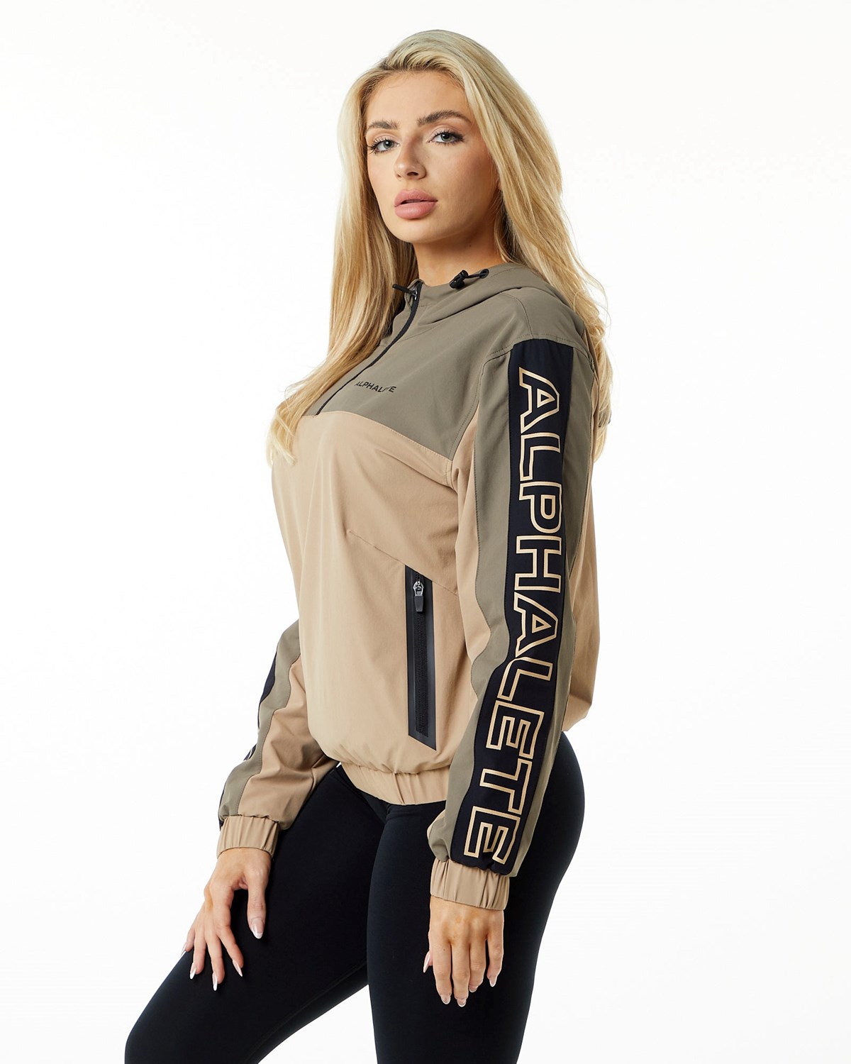 Alphalete Woven Performance Jacket Desert Safari | 65204HREI