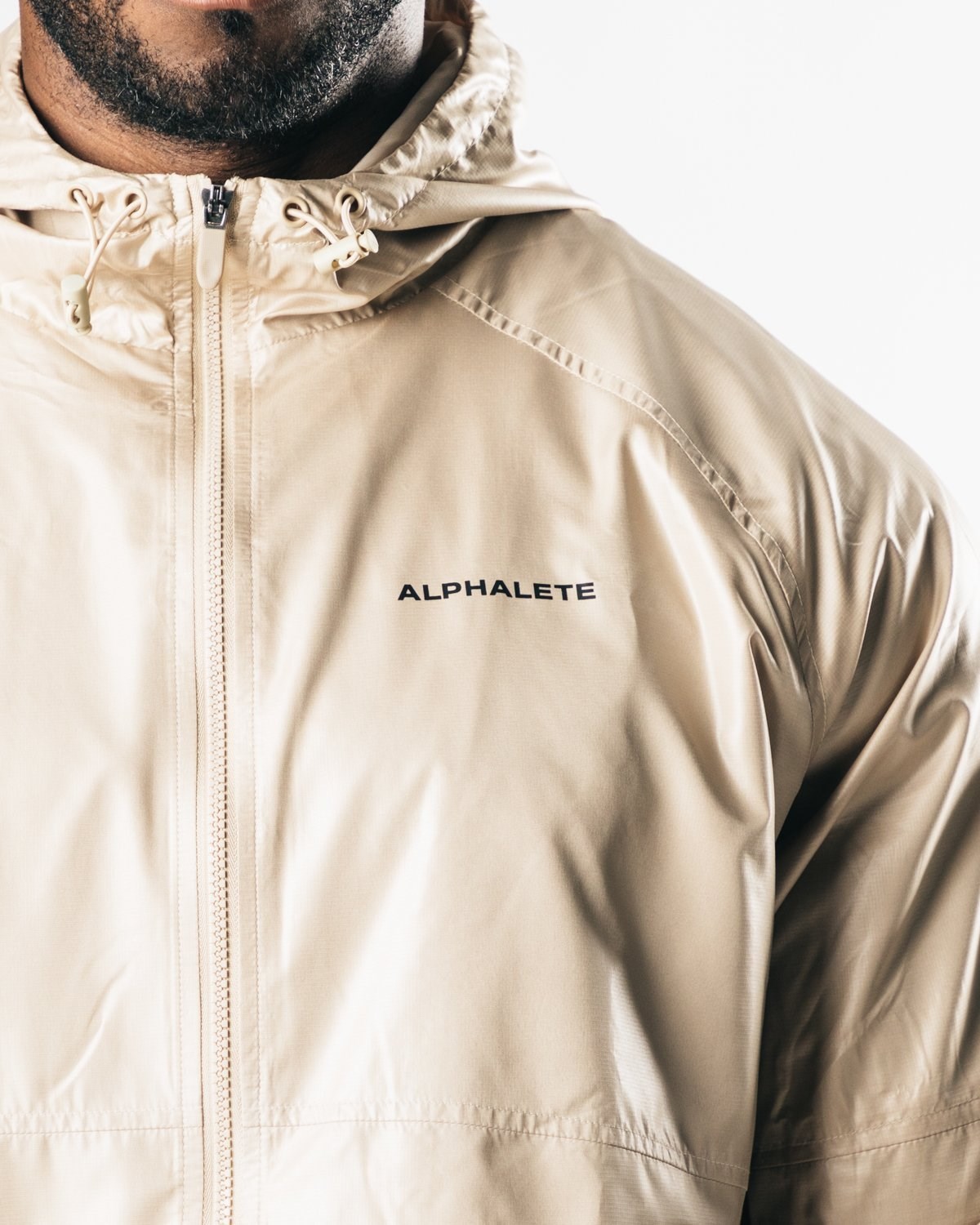 Alphalete Woven Performance Jacket Tan | 48329RCFU