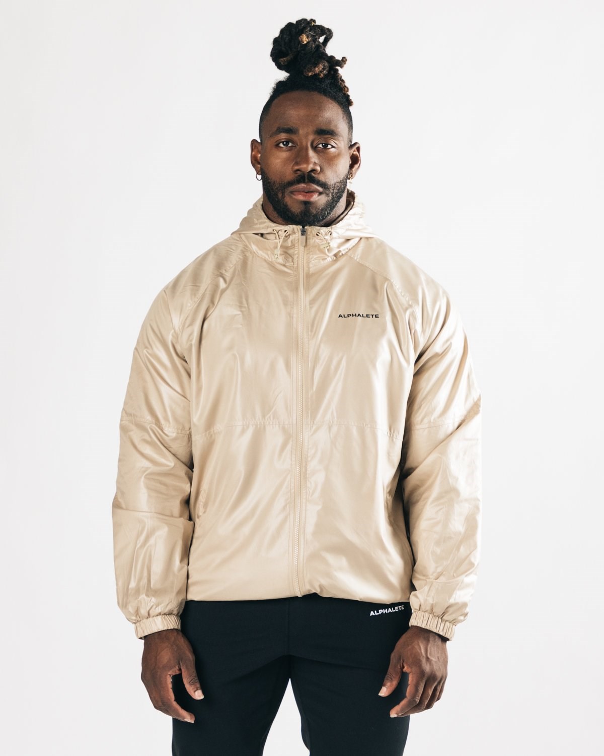 Alphalete Woven Performance Jacket Tan | 48329RCFU