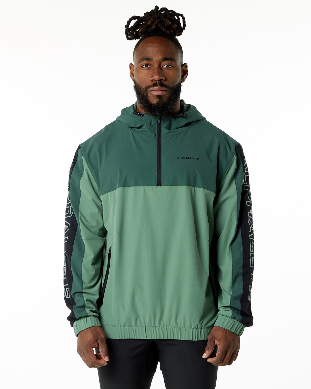 Alphalete Woven Performance Jacket Wild Sage | 58607KTAU